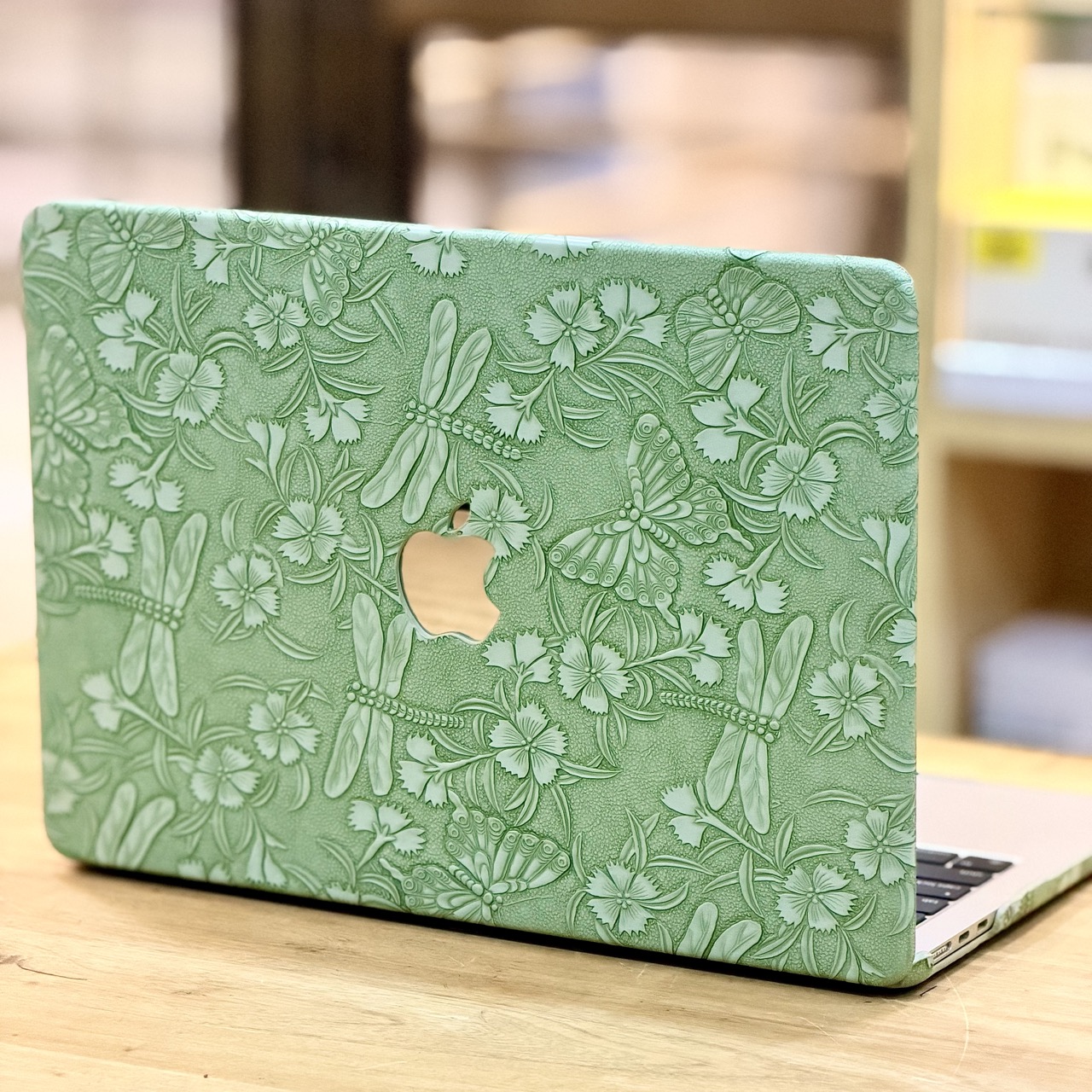 Green aqua macbook case cover